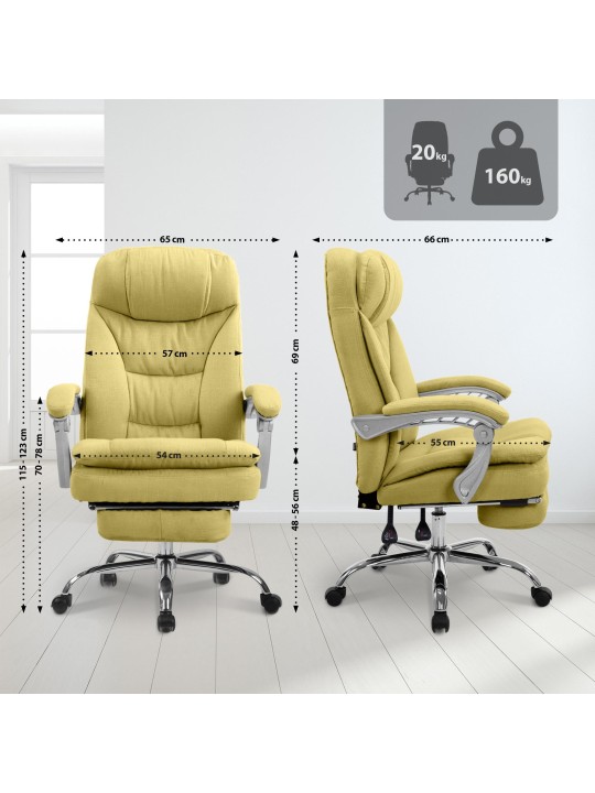 Silla de oficina XL tela Troy, verde