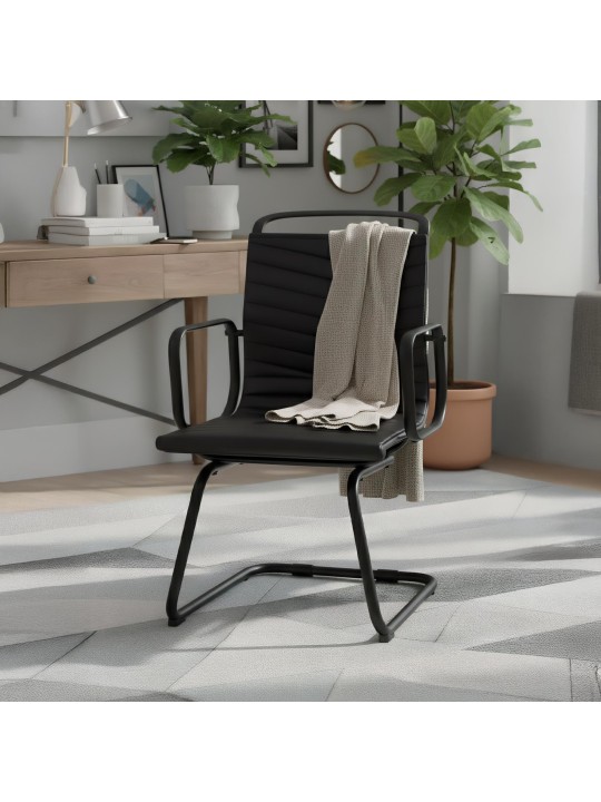 Silla de visita Tomkin de piel sintética, negro Silla de visita Tomkin de piel sintética, negro