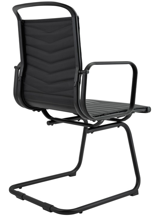 Silla de visita Tomkin de piel sintética, negro Silla de visita Tomkin de piel sintética, negro