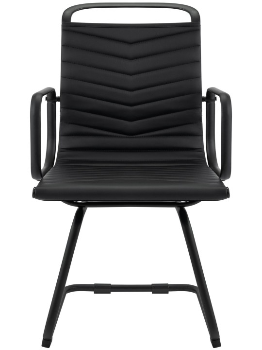 Silla de visita Tomkin de piel sintética, negro Silla de visita Tomkin de piel sintética, negro