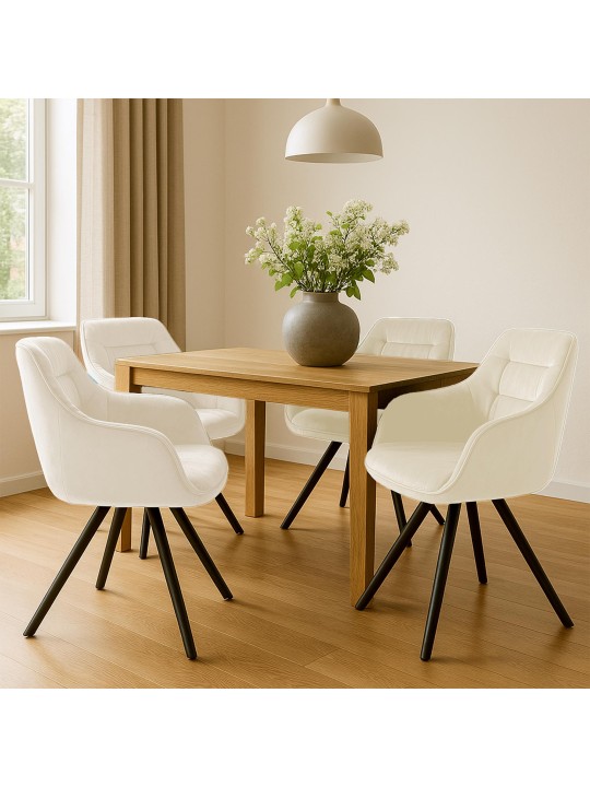 Silla Russel terciopelo, crema Silla Russel terciopelo, crema