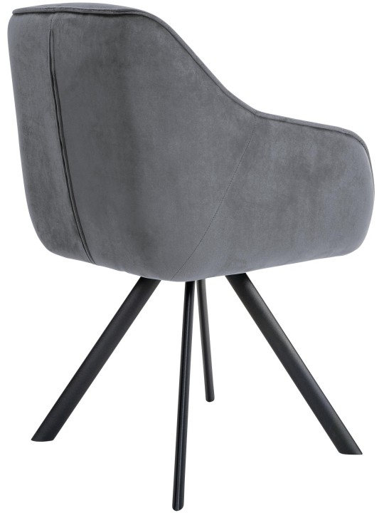 Silla Russel terciopelo, gris oscuro