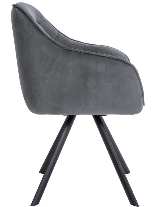 Silla Russel terciopelo, gris oscuro