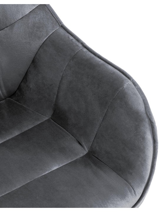 Silla Russel terciopelo, gris oscuro