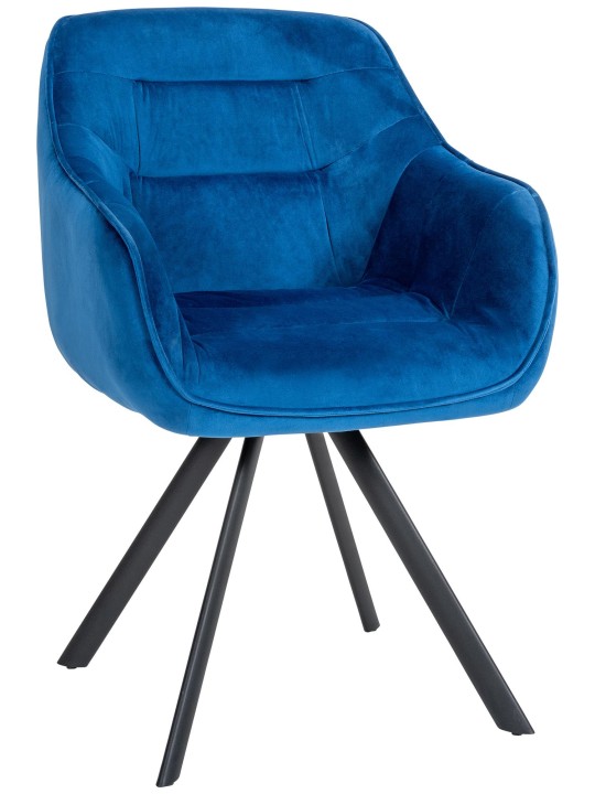 Silla Russel terciopelo, azul