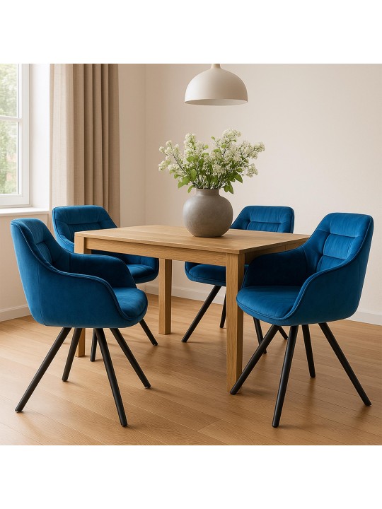 Silla Russel terciopelo, azul