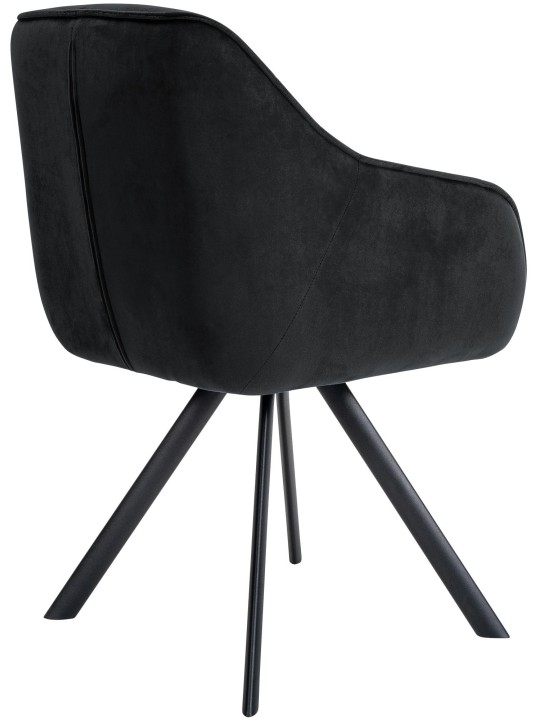 Silla Russel terciopelo, negro