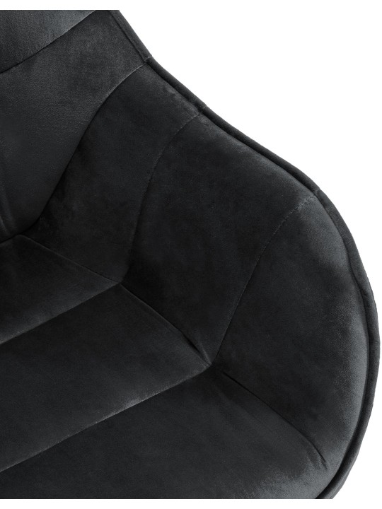 Silla Russel terciopelo, negro