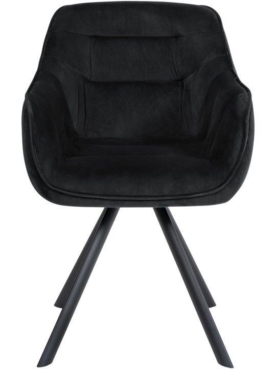 Silla Russel terciopelo, negro