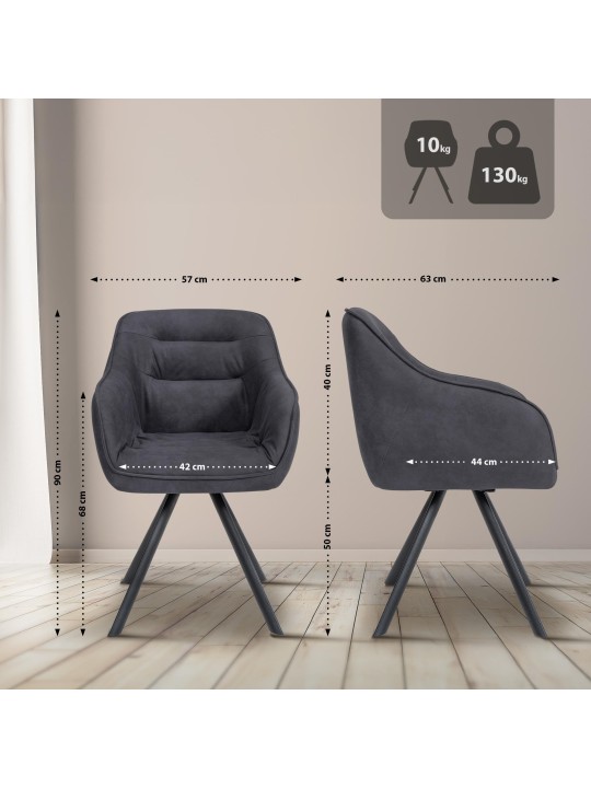 Silla Russel Vintage, negro Silla Russel Vintage, negro