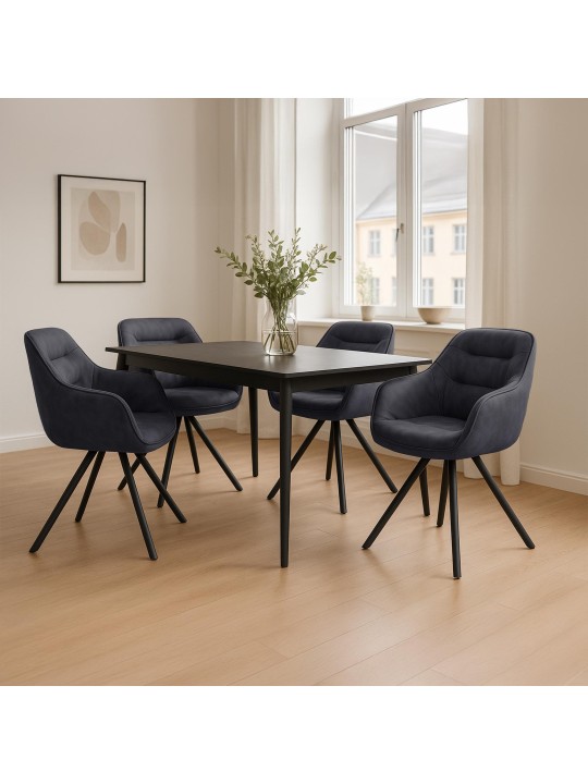 Silla Russel Vintage, negro Silla Russel Vintage, negro