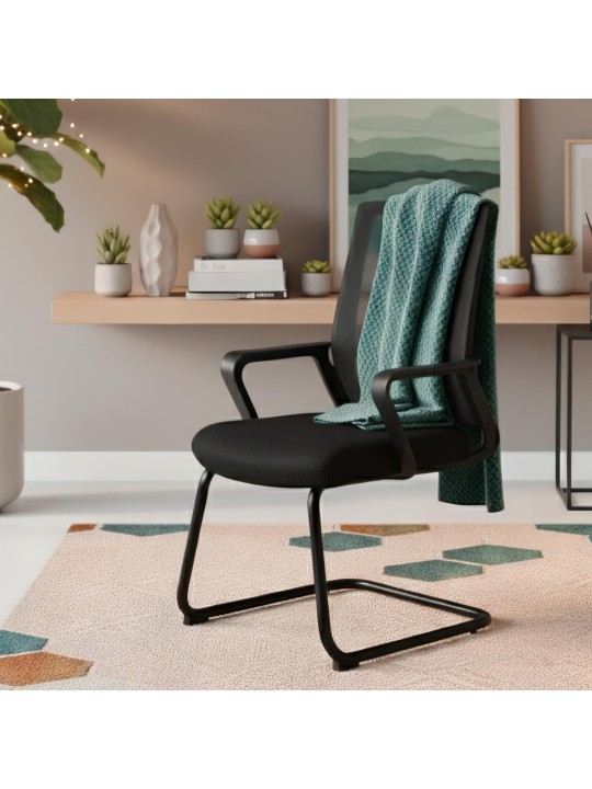 Silla de visita Hanka, negro