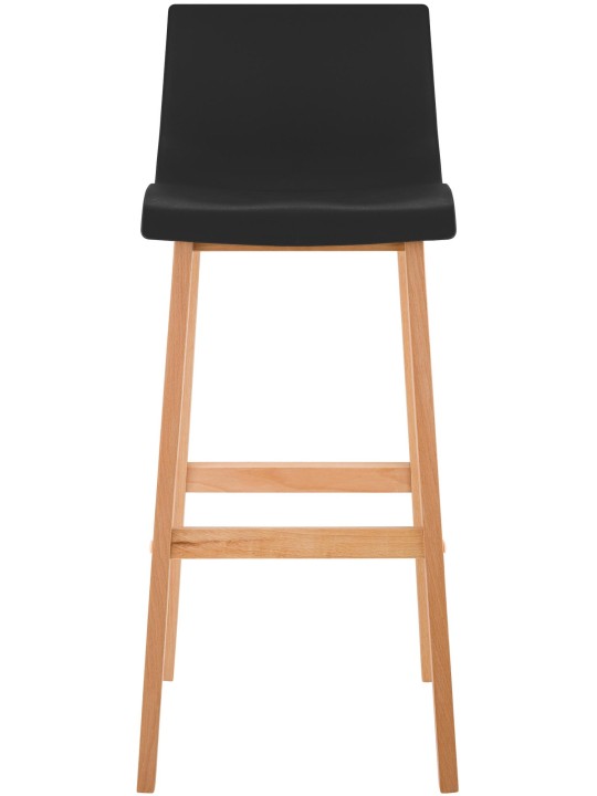 Juego de 2 taburetes de bar Hoover Natura, negro