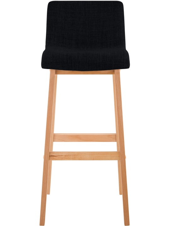 Taburete de bar Hoover tela Natura, negro