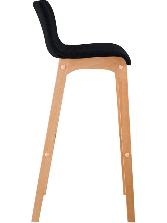 Taburete de bar Hoover tela Natura, negro