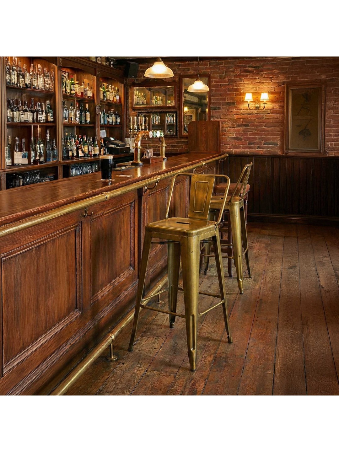 Taburete de bar Mason, oro