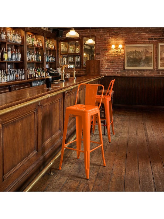 Taburete de bar Mason, naranja Taburete de bar Mason, naranja