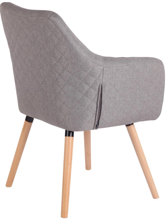 Silla de comedor Gent tela natura, gris Silla de comedor Gent tela natura, gris