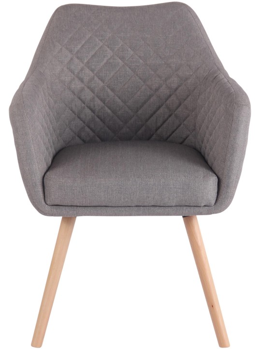 Silla de comedor Gent tela natura, gris Silla de comedor Gent tela natura, gris