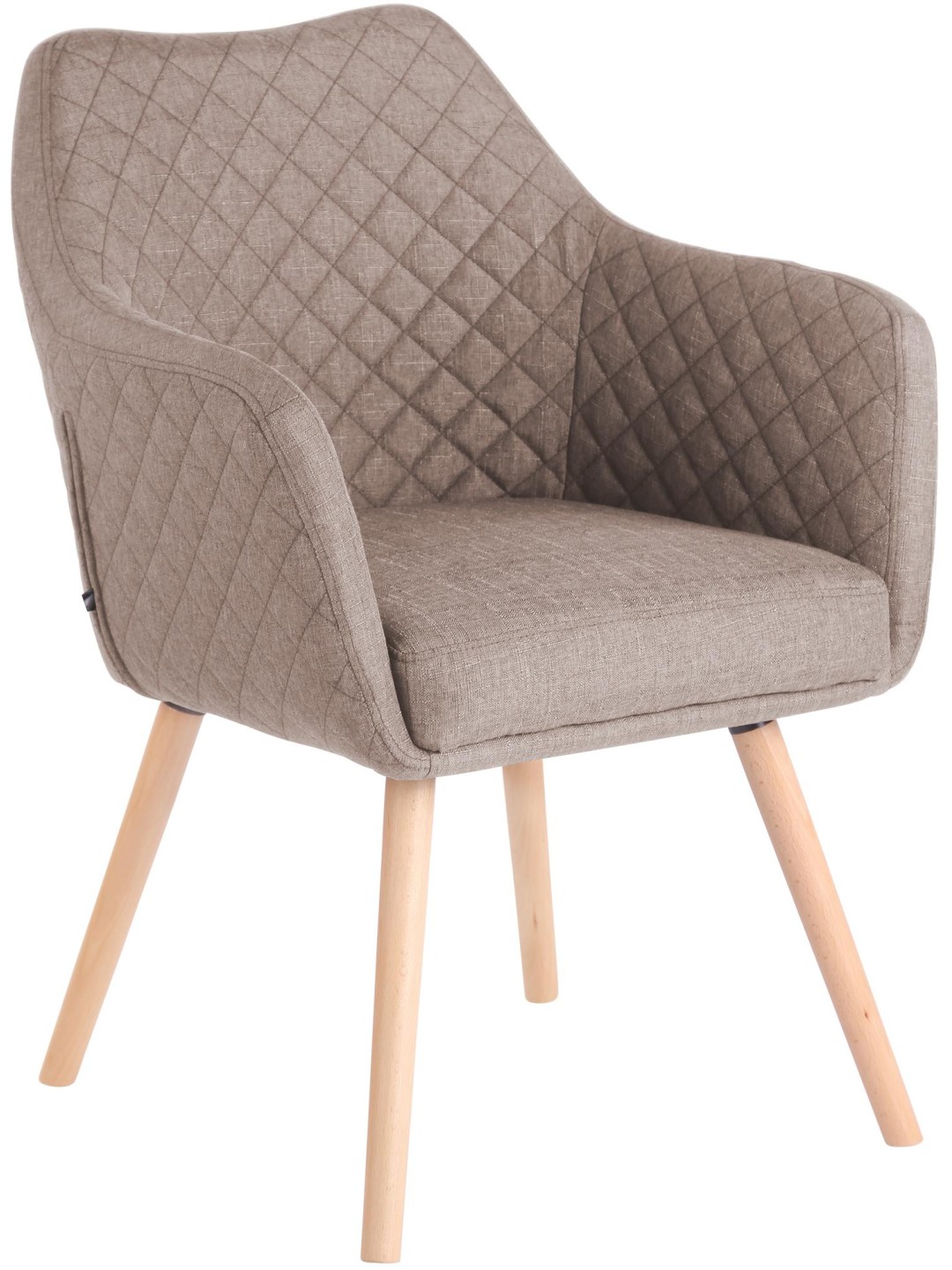 Silla de comedor Gent tela natura, taupe
