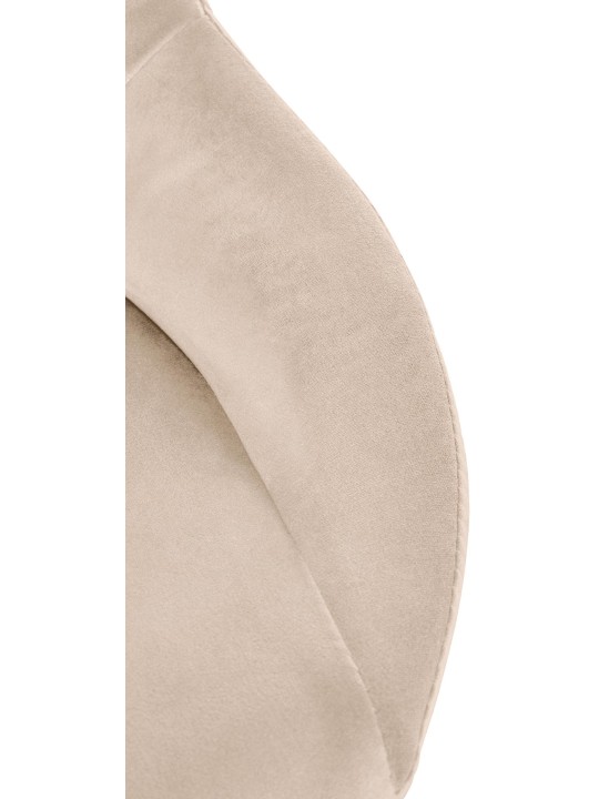 Taburete de bar Milet terciopelo dorado, crema