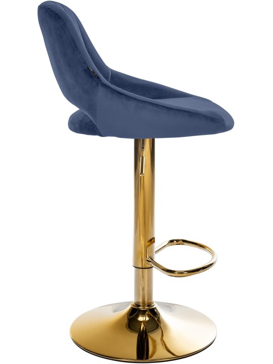 Juego de 2 taburetes de bar Milet Terciopelo G, azul Juego de 2 taburetes de bar Milet Terciopelo G, azul