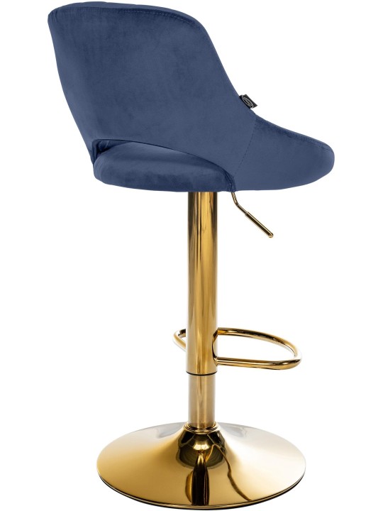 Juego de 2 taburetes de bar Milet Terciopelo G, azul Juego de 2 taburetes de bar Milet Terciopelo G, azul