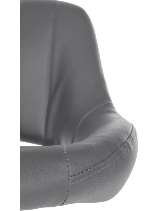 Juego de 2 taburetes de bar Milet cuero sintético G, gris