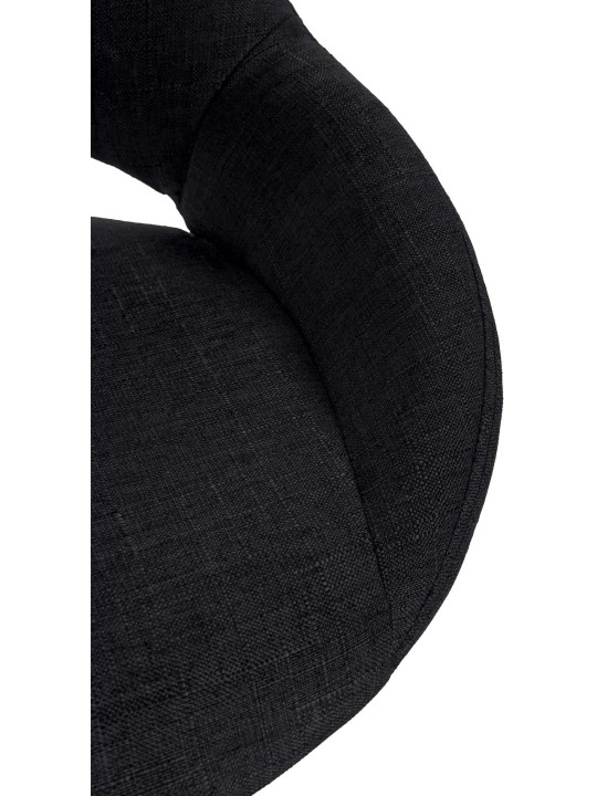 Juego de 2 taburetes de bar Milet tela G, negro