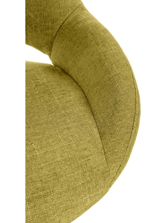 Juego de 2 taburetes de bar Milet tela G, verde
