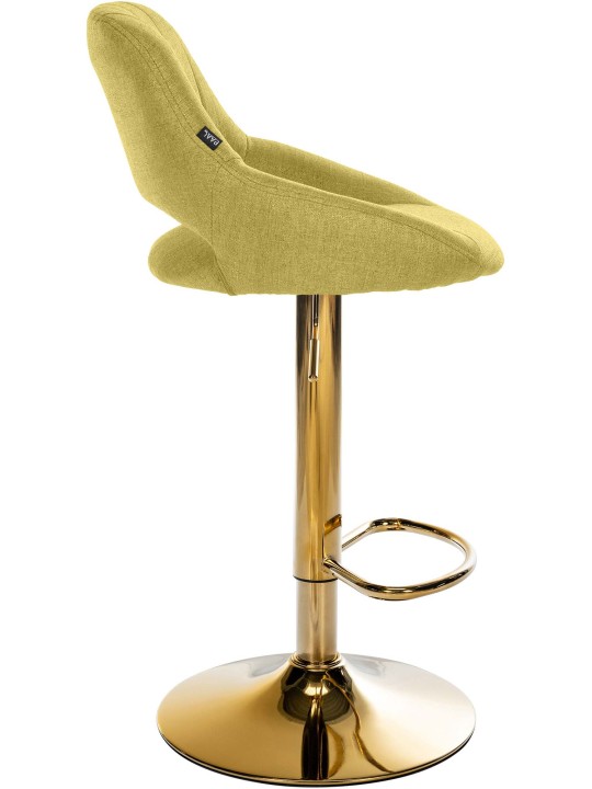 Juego de 2 taburetes de bar Milet tela G, verde