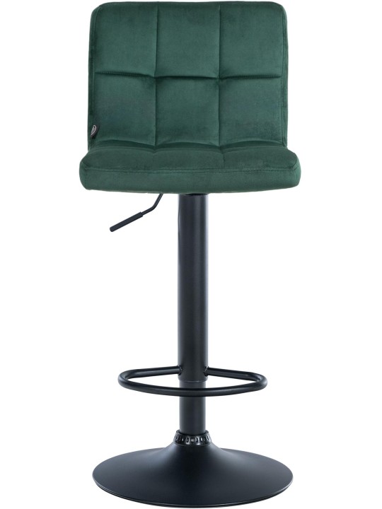 Taburete de bar Peru terciopelo negro, verde Taburete de bar Peru terciopelo negro, verde