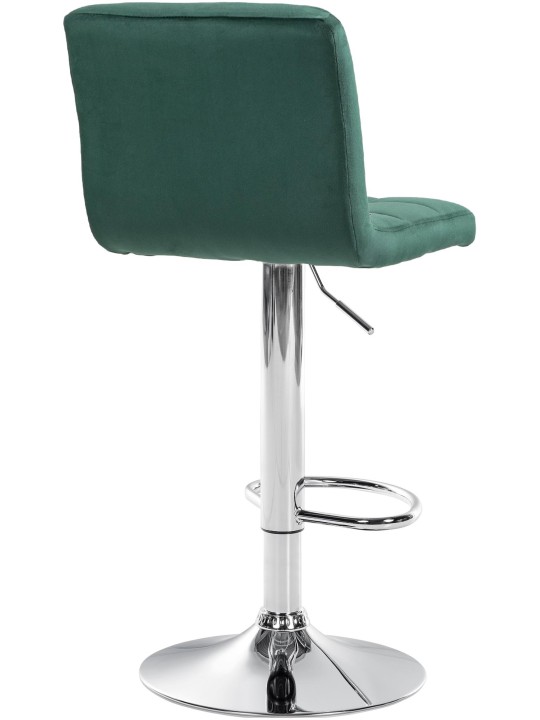 Taburete de bar Peru terciopelo cromo, verde
