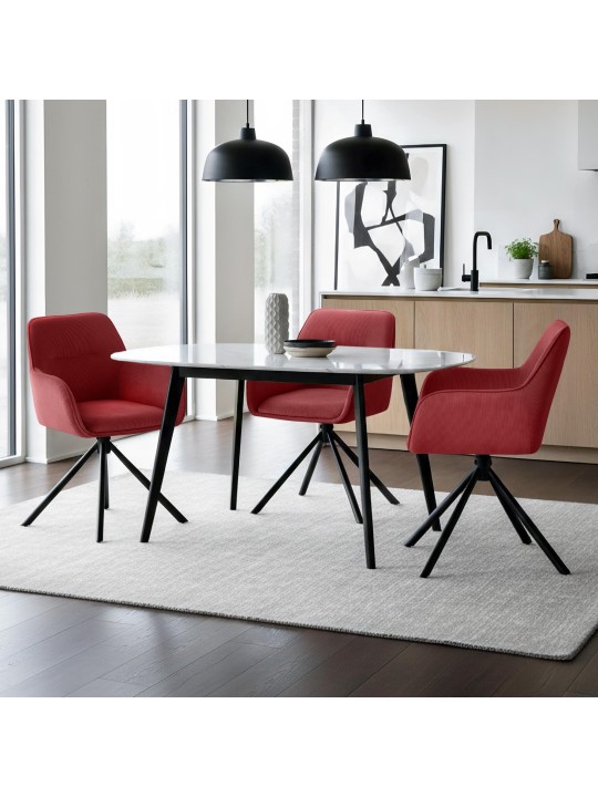 Silla Tipton Cord, burdeos