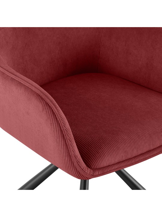 Silla Tipton Cord, burdeos