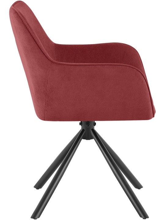 Silla Tipton Cord, burdeos