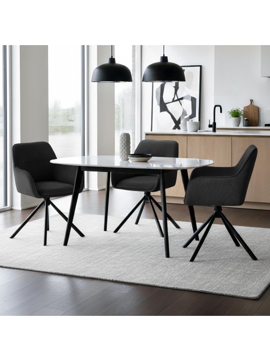 Silla Tipton Cord, negro Silla Tipton Cord, negro