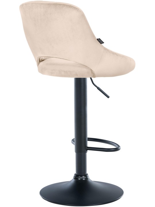 Taburete de bar Milet terciopelo, crema