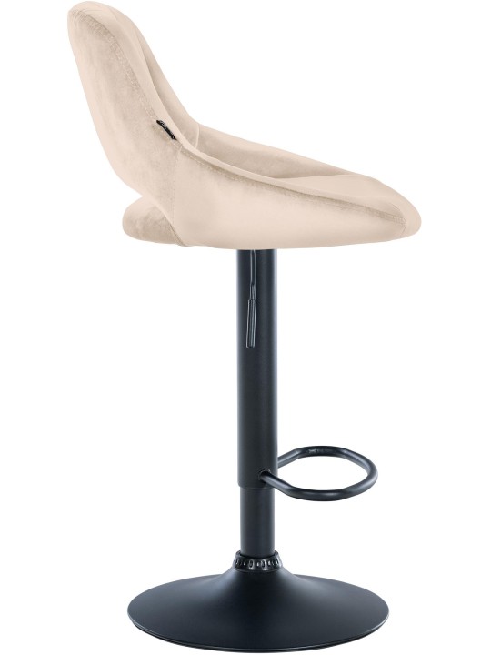 Taburete de bar Milet terciopelo, crema
