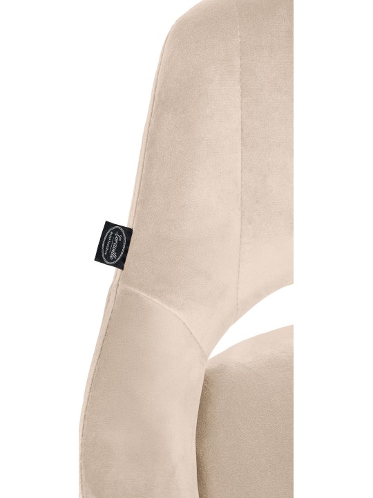 Taburete de bar Milet terciopelo, crema