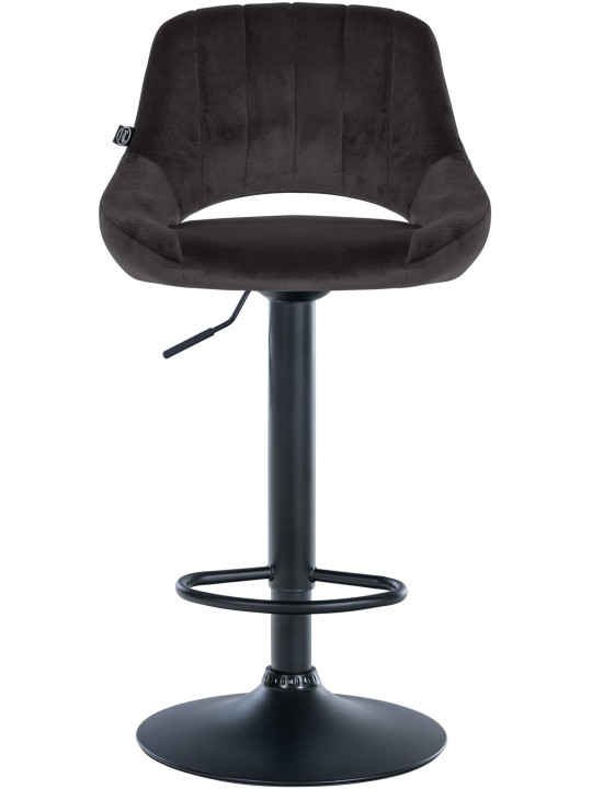 Taburete de bar Milet terciopelo, negro