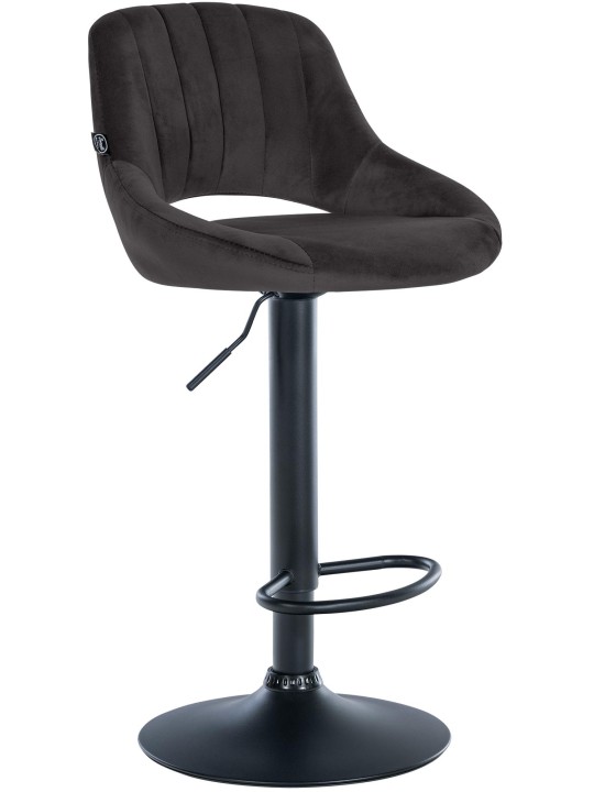 Taburete de bar Milet terciopelo, negro