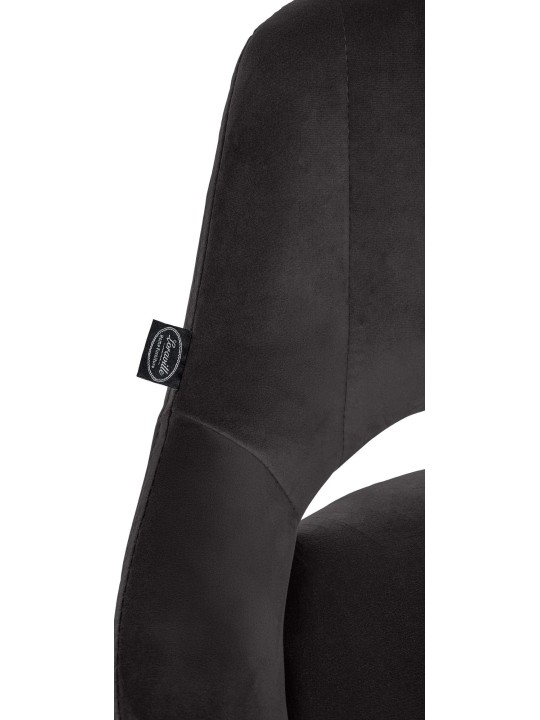 Taburete de bar Milet terciopelo, negro