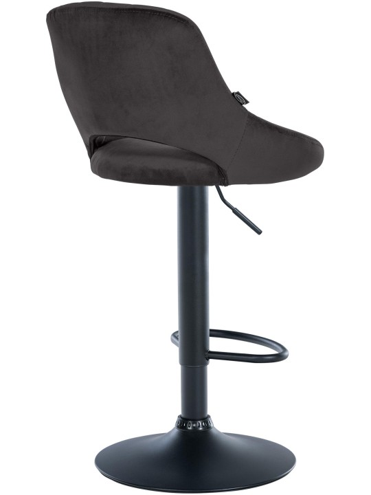 Taburete de bar Milet terciopelo, negro
