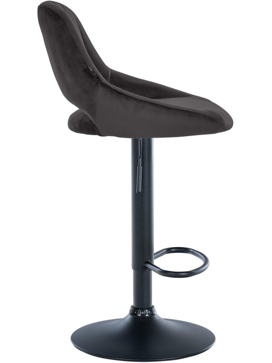 Taburete de bar Milet terciopelo, negro