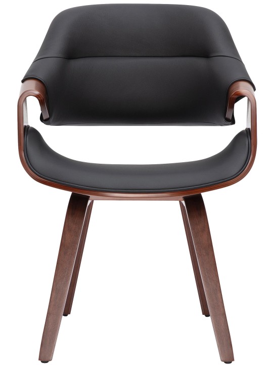 Silla de comedor Maira cuero sintético, nogal/negro Silla de comedor Maira cuero sintético, nogal/negro