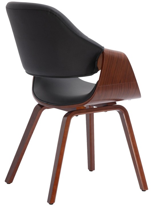 Silla de comedor Maira cuero sintético, nogal/negro Silla de comedor Maira cuero sintético, nogal/negro