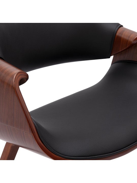 Silla de comedor Maira cuero sintético, nogal/negro Silla de comedor Maira cuero sintético, nogal/negro