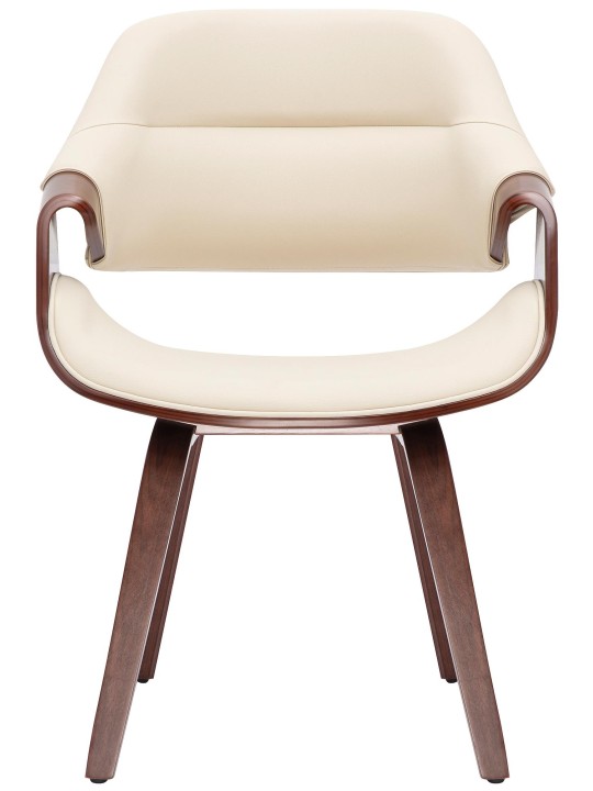 Silla de comedor Maira cuero sintético, nogal/crema Silla de comedor Maira cuero sintético, nogal/crema