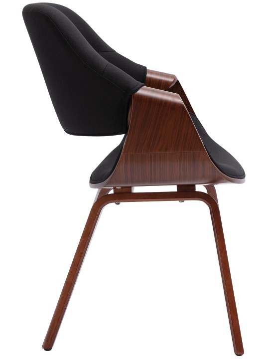 Silla de comedor Maira tela, nogal/negro Silla de comedor Maira tela, nogal/negro